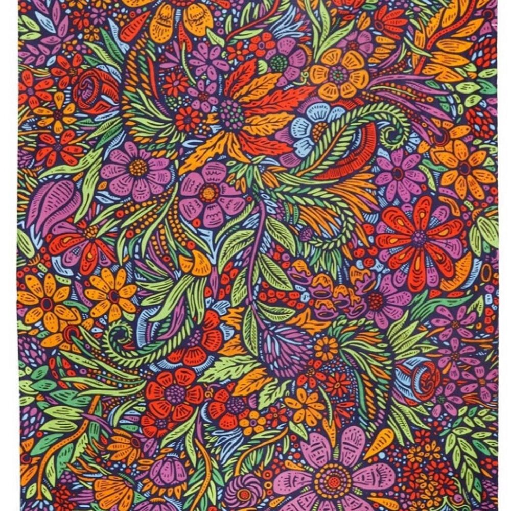Flowers Mini Tapestry Wall Hanging Decor Gift 3D Psychedelic 45x30 New Colorful - Picture 2 of 4